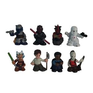 Star Wars Fighter Pods Mini Figure Lot 8pc Ahsoka Darth Maul Jango Fett Lando 1"